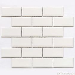 Bonaparte Керамическая мозаика Brick White Белая Глянцевая Мозаика 28,8х29,2 (4,5х9,5)