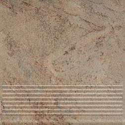 Paradyz Mattone Pietra Beige Бежевая Матовая Ступень простая 30х30 см