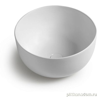 White Ceramic Dome, накладная круглая раковина Ø44,5x24h см, сливовый матовый