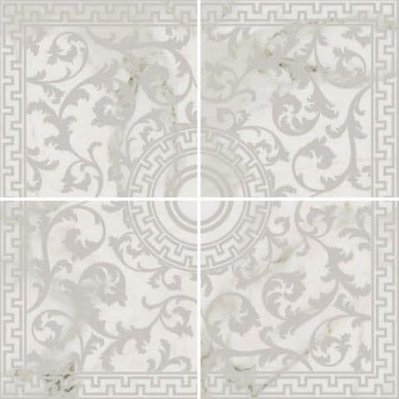 Emil Ceramica Marmore Ros. Floreale Michelangelo Bianco Декор 59х59