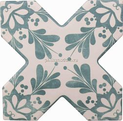 Cevica Becolors Cross Dec. Stencil Lagoon Керамогранит 13,25х13,25 см