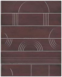 Kerama Marazzi Мажорель KMP3STA006RN6X Панно бордовый (из 6 частей 6х28,5) 36x28,5см