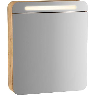 Vitra Sento Зеркальный шкафчик с подсветкой, 60 см, Дуб, Левый