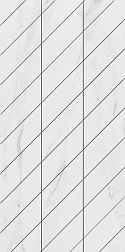 Ametis Supreme Platinum Фальшмозаика SM01 Corner Белый Полированный Декор Правый 29,8x59,8 см