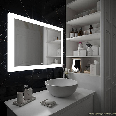 Зеркало Континент Relax LED 800x600 с подсветкой с сенсорным выключателем ЗЛП32