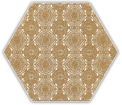 Paradyz Shiny Lines Gold Heksagon Inserto E Декор 19,8х17,1 см