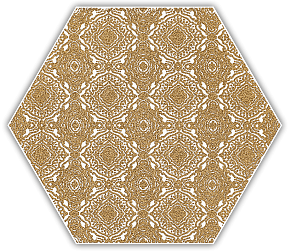 Paradyz Shiny Lines Gold Heksagon Inserto E Декор 19,8х17,1 см