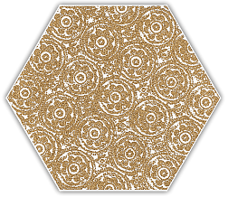 Paradyz Shiny Lines Gold Heksagon Inserto F Декор 19,8х17,1 см