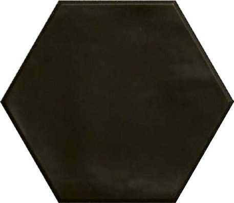 Ribesalbes Hope Nero Graphito Hex Glossy Черная Глянцевая Настенная плитка 15х17,3 см