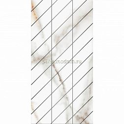 Ametis Supreme Ferrum Фальшмозаика SM03 Corner Белый Полированный Декор Правый 29,8x59,8 см