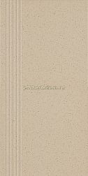 Paradyz Bazo Beige Nacinana Sol - Pieprz Mat Бежевая Матовая Ступень простая 29,8x59,8 см