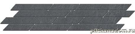 Керама Марацци Гренель SG144-005 Серый темный мозаичный Бордюр 9,8х46,5 см