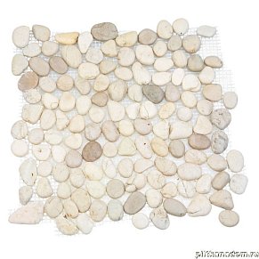Sekitei Каменная мозаика MS8001 Галька белая 30,5х30,5 см