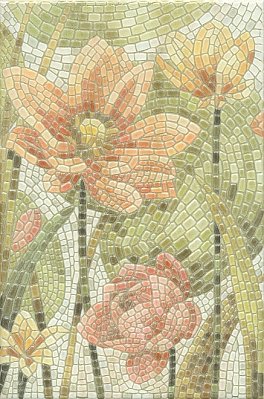 Керама Марацци Летний сад HGD-A146-880L Лилии Декор лаппатированный 20х30 см