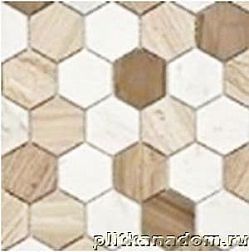 Caramelle Pietrine Hexagonal Pietra Mix 3 MAT hex Мозаика 29,5x30,5х6 (1,8x3) см