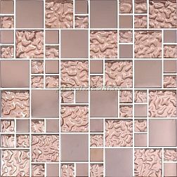 Decor-mosaic Фантазия MDF-48 Мозаика (прозрачное стекло с напылением + металл) 30х30 см