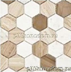 Caramelle Pietrine Hexagonal Pietra Mix 3 MAT hex Мозаика 29,5x30,5х6 (1,8x3) см