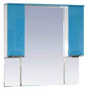 Зеркало-шкаф Misty Жасмин 105, цвет голубой