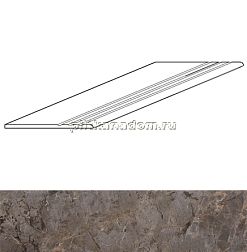 Seranit Gusto Taupe-Grey Лаппатированная Ступень с насечками 30х120 см
