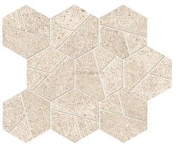 Atlas Concorde Boost Stone Ivory Mosaico Hex Декор 25х28,5 см