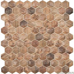 Vidrepur Hexagon Мозаика Hex Woods № 4700D (на сетке) 31,7х31,7