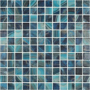 Vidrepur Nature Royal №5704 (на сетке) Синяя Матовая Мозаика 31,7х31,7 (2,5x2,5)