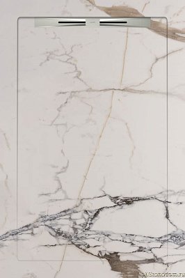 Aquanit Slope Душевой поддон из керамогранита, цвет Havana Beyaz, 90x135