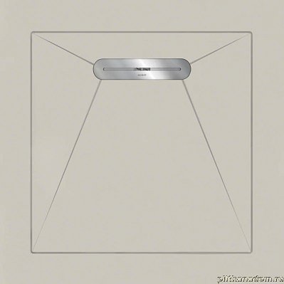 Aquanit Envelope Душевой поддон из керамогранита, цвет Serena Gri 441, 90х90