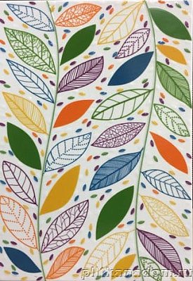 Керамин Фреско Декор Цветные листья 27,5х40 см