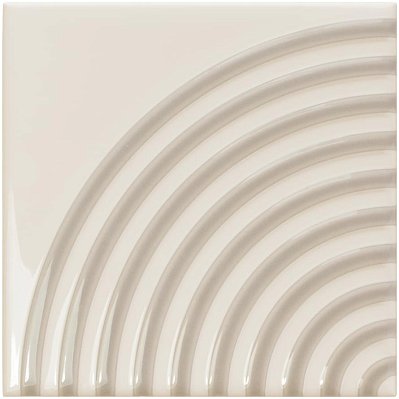 Wow Twister Twist Vapor Greige Белая Глянцевая Настенная плитка 12,5x12,5 см