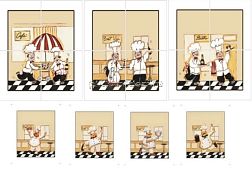 Фотоплитка Cooks Декор (3 шт. 20х20 + 4 шт. 10х10) см