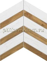 Ametis Supreme SM02-SI02 Gold Chevron Микс Неполированная Мозаика 29х37,5 см
