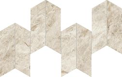 Atlas Concorde Marvel Diva Taj Mahal Chevron Velvet Бежевая Сатинированная Мозаика 17,5х46,3 см