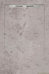 Aquanit Slope Душевой поддон из керамогранита, цвет Fibre Gri, 80x120