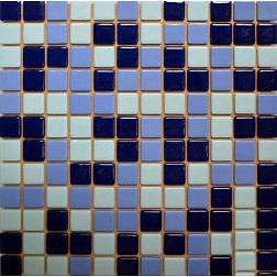 MVAPrintMosaic Мозаика стеклянная Микс 25FL-S-085 Синий + Голубой 31,5х31,5 см