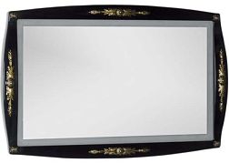 Зеркало Aquanet Виктория 120 черный/золото