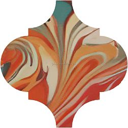 Kerama Marazzi Арабески Венеция VT-A625-65000 Красный Матовый Декор 6,5x6,5 см