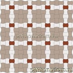 Ce.Si Butterfly Scacchiera Decoro C Rett Микс Матовая Ректифицированная Мозаика 2,5x5 30x30 см