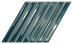 Wow Spike Bars Настенная плитка 135024 B Peacock Blue Gloss 15x25,9