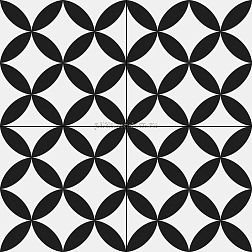 Prissmacer Circle Black Pre. Черно-белый Матовый Керамогранит 45x45 см