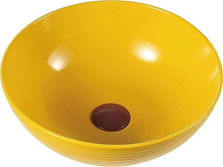 Раковина Melana 6T 806-T4004-B6 38.5x38.5 см фигурная, цвет желтый