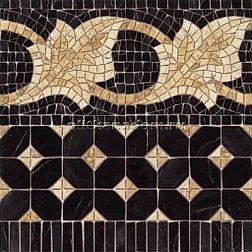 Vives Iliada Cenefa Midas Negro Декор 43,5x43,5 см