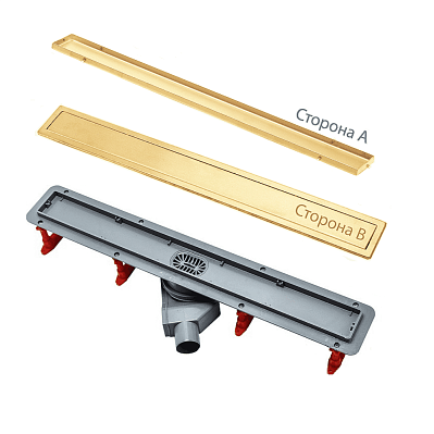 Душевой лоток Pestan Confluo Premium Gold Line 850, решетка нержавеющая сталь с золотым покрытием 24К 13100055