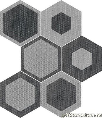 Equipe Hexatile 21832 Charmant Grey Декор 17,5x20