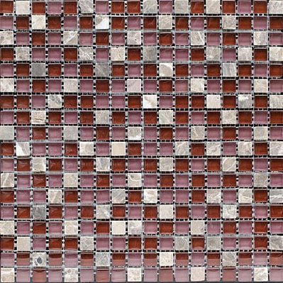 Bertini Mosaic Мозаика Миксы из стекла Dark violet-imperador mix Мозаика 1,5х1,5 сетка 30,5х30,5
