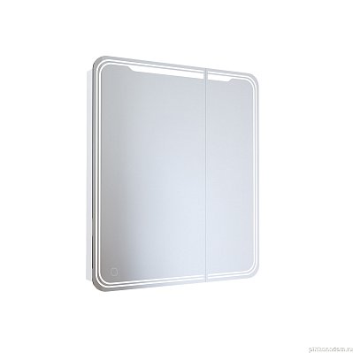 Зеркало шкаф Mixline Виктория 700*800 (ШВ) 2 створки, левый, сенсорный выкл, светодиодная подсветка (547259)