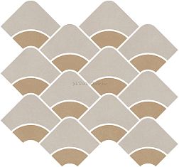 Kerama Marazzi Таделакт KMD2HID009BR Декор наборный бежевый светлый, жёлтый 30x28x0,9 см