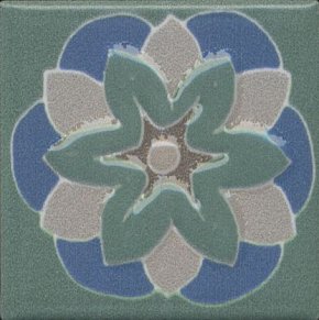 Керама Марацци Анвер 6 Зеленая OS-B176-21052 Глянцевая Вставка 4,85x4,85 см