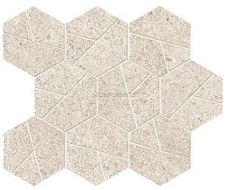 Atlas Concorde Boost Stone White Mosaico Hex Декор 25х28,5 см