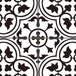 Prissmacer Hampton Black Pre. Черно-белый Матовый Керамогранит 45x45 см